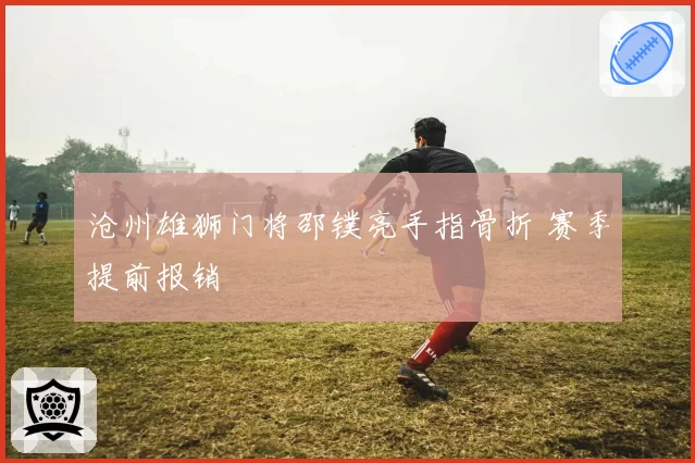 沧州雄狮门将邵镤亮手指骨折 赛季提前报销